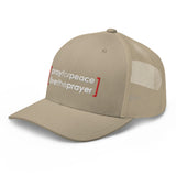 Trucker Cap: Pray For Peace Live The Prayer (multiple colors available)