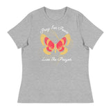 Women's Relaxed T-Shirt: Pray For Peace - Live The Prayer Beautiful Butterfly (multiple colors available)