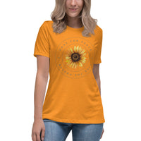 Women's Pray For Peace Live The Prayer. Sunflower T-Shirt