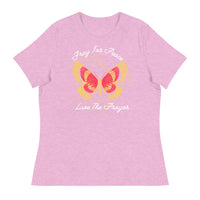 Women's Relaxed T-Shirt: Pray For Peace - Live The Prayer Beautiful Butterfly (multiple colors available)