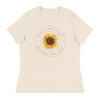 Women's Pray For Peace Live The Prayer. Sunflower T-Shirt