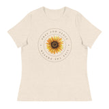 Women's Pray For Peace Live The Prayer. Sunflower T-Shirt