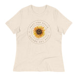 Women's Pray For Peace Live The Prayer. Sunflower T-Shirt