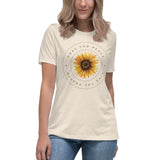 Women's Pray For Peace Live The Prayer. Sunflower T-Shirt