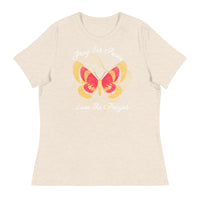 Women's Relaxed T-Shirt: Pray For Peace - Live The Prayer Beautiful Butterfly (multiple colors available)