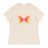 Women's Relaxed T-Shirt: Pray For Peace - Live The Prayer Beautiful Butterfly (multiple colors available)