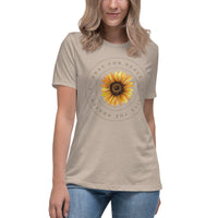 Women's Pray For Peace Live The Prayer. Sunflower T-Shirt