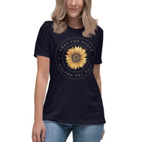 Women's Pray For Peace Live The Prayer. Sunflower T-Shirt