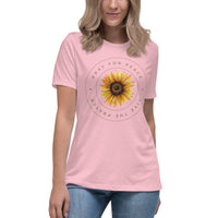 Women's Pray For Peace Live The Prayer. Sunflower T-Shirt