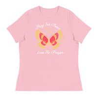 Women's Relaxed T-Shirt: Pray For Peace - Live The Prayer Beautiful Butterfly (multiple colors available)