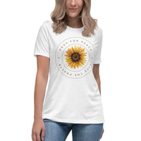 Women's Pray For Peace Live The Prayer. Sunflower T-Shirt